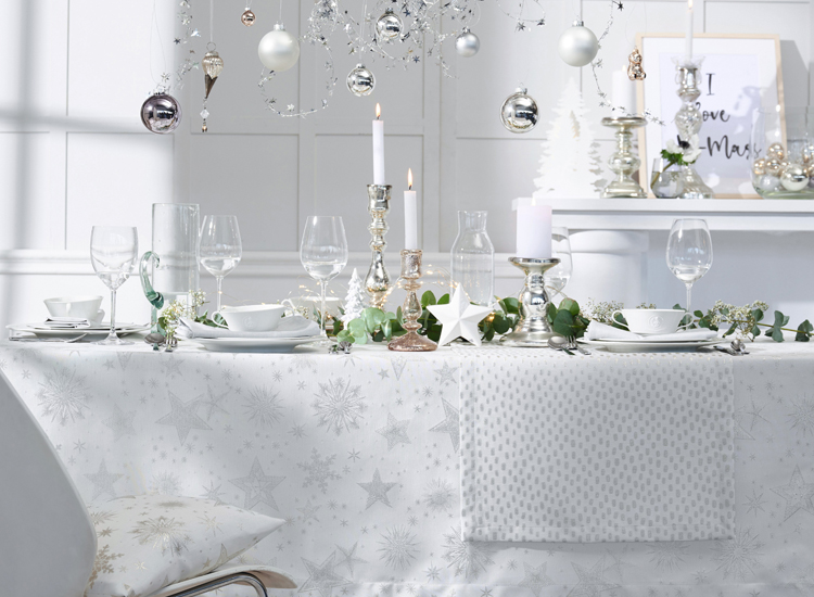 Tischwäsche Winter Weihnachten Elegant Deko Apelt